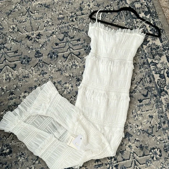 Dresses | Aegean Ruffle Zippered Midi Dress | Poshmark